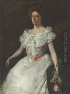 Portrait Of A Lady With A Rose (miss M.s. Lukens) Portrait Of A Lady With A Rose (miss M.s. Lukens)