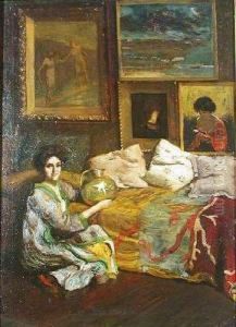 Woman With Kimono by William Merritt Chase