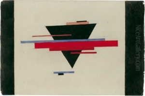 Suprematistische Komposition Mit Schwarzem Dreieck by Ilya Grigorevich Chashnik