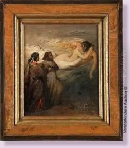 Paolo Et Francescas'envolent Du Monde Terrestre by Theodore Chasseriau