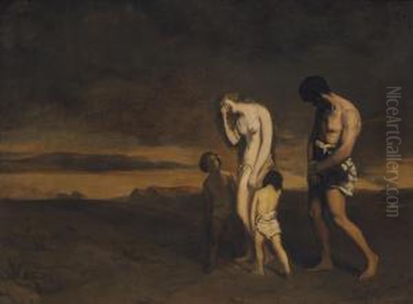 The Punishment Of Cain (cain Maudit) by Theodore Chasseriau