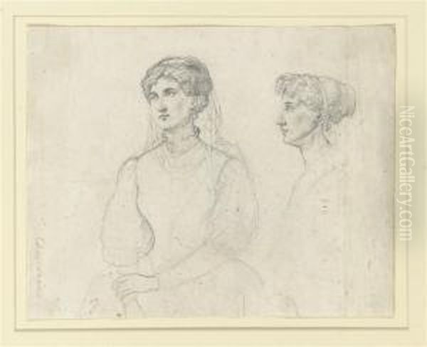 A Half-length And Bust-length Portrait Of A Woman - view 1
