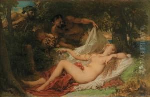 Satyre Decouvrant Une Nymphe by Theodore Chasseriau