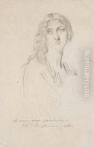 Femme Nue En Buste by Theodore Chasseriau