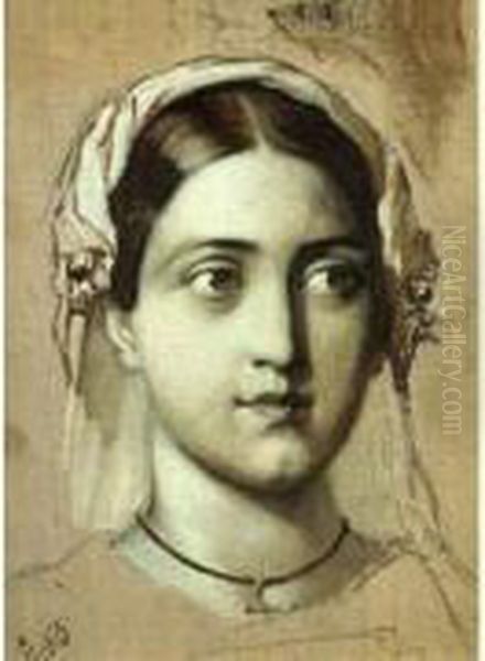 Etude De Tete De Femme - view 1