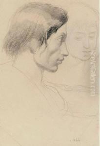 Study Of A Youth In Profile by Theodore Chasseriau