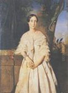 Portrait De La Comtesse De Latour-maubourg by Theodore Chasseriau