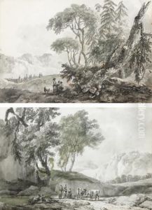 Scenes Pastorales by Claude Louis Chatelet