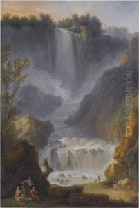 A View Of The Marmore Falls Near Terni