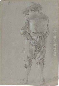 Study of a man wearing a hat by Gerrit Adriaensz Berckheyde