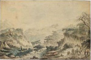 A View Near Agrigento, Sicily by Claude Louis Chatelet