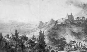 Le Vesuve Vu Du Mont San Angelo by Claude Louis Chatelet