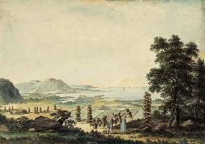 An Extensive Mediterranean Landscape by Claude Louis Chatelet