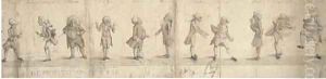 A Long Minuet as Danced at Bath (part) by Henry William Bunbury