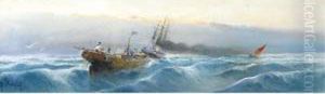 Fishing Boat And Steamship Fishing Boat And Steamship