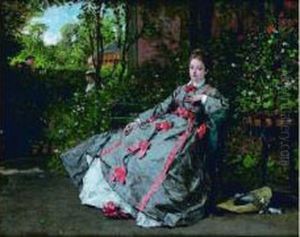 Femme Au Jardin by Victor Joseph Chavet