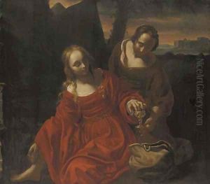 Judith preparing herself to meet Holofernes by Reyer Van Blommendae