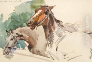 Caballos by Ulpiano Checa y Sanz
