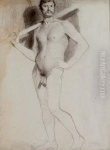 Desnudo Masculino Academico by Ulpiano Checa y Sanz