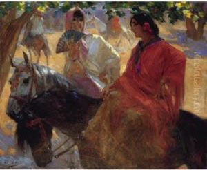El Paseo Matinal (the Morning Ride) by Ulpiano Checa y Sanz