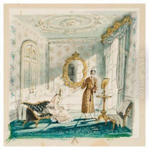 Illustration For Gogol""s "revizor "[theinspector General]. by Sergei Vasil'evich Chekhonin