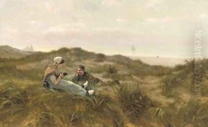 Flirting in the dunes by August Bohnhorst