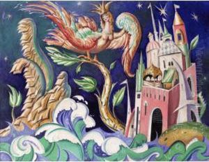 Illustration For A Russian Fairytale by Sergei Vasil'evich Chekhonin