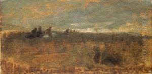 "w Stepie" - Studium Pejzazu by Jozef Chelmonski