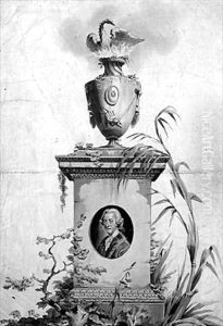 Design for the title page of the collected works of Dr Thomas Arne 1710-78 by Edward Francis Burney