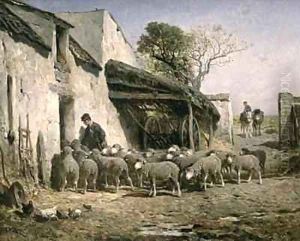 The Return of the flock to the sheepfold by Felix Saturnin Brissot de Warville