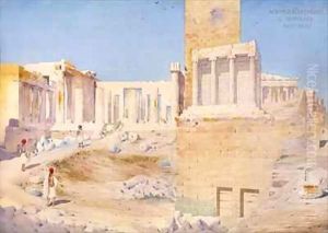 The Acropolis at Athens by Gustave Bougerel