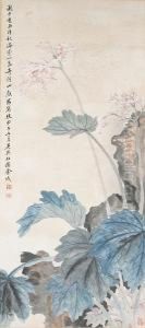 Mounted In Silk, Ink And Color On Paper; The Left Inscribed And Dated