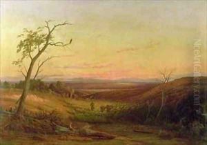 A View of Adelaide at Sunset by Knud Geelmuyden Bull