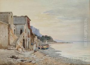 View Of Fisherwomen By The Shore