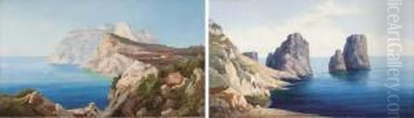 Les Faraglioni De Capri; Vue D'un Village Sur Les Falaises De Capri - view 1