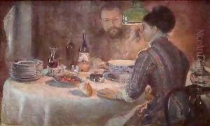 Under the Lamp by Marie Bracqemond