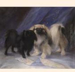 Two Pekingese by Lilian Cheviot