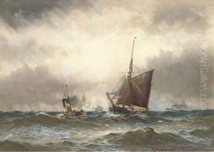 An approaching squall off the mouth of the Tyne by William Thomas Nicholas Boyce