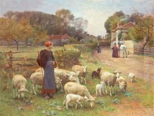 Tending The Flock by Luigi Chialiva
