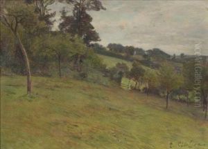 Paysage Vallone Avec Des Arbres by Luigi Chialiva
