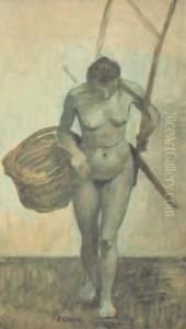 Nudo Di Contadina by Luigi Chialiva