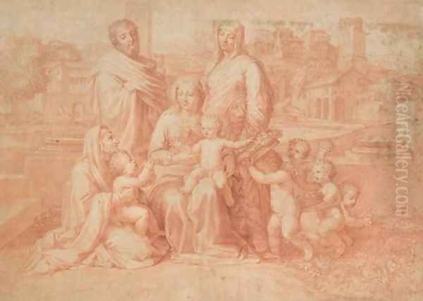 La Sainte Famille a dix figures, d'apres Nicolas Poussin - view 1