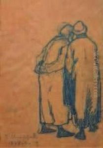 Alberi ; Figure ; Volto Femminile by Francesco Chiappelli