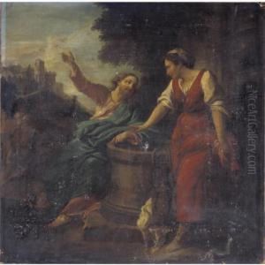 Christ And The Woman Of Samaria by Bartolomeo Giuseppe Chiari