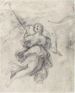An Allegorical Figure Of Fame by Bartolomeo Giuseppe Chiari
