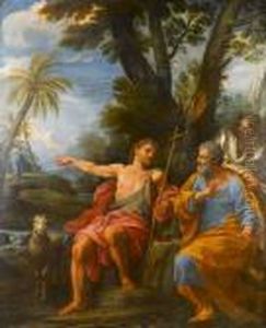 Saint John The Baptist Preaching by Bartolomeo Giuseppe Chiari