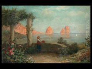 Die Felsen Von Capri by Giuseppe Chiarolanza