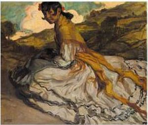 Gitana (gypsy Girl) by Eduardo Chicharro Y Aguera