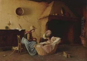 Feeding The Baby by Gaetano Chierici