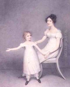 Lady Louth, Daughter of the 13th Baron Dunsany, with her Daughter by Adam Buck